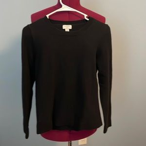 J Crew black long sleeve wool blend sweater.
